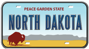 North Dakota License Plate