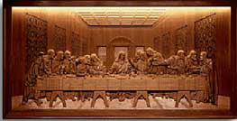 carving of The Last Supper