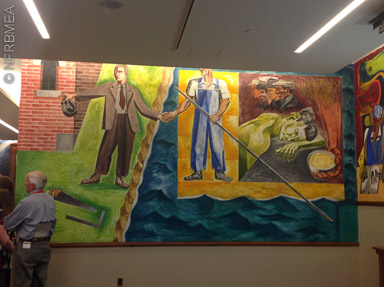 Mural Room, WPA murals