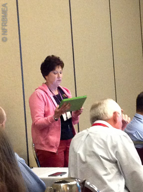 Deb Pike presenting the Communications Director's Report